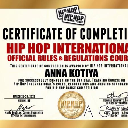 Hip Hop International (certificate)